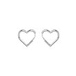 画像4: Silver 925Love  Earring  ラブハート フープピアス  イアリング (4)