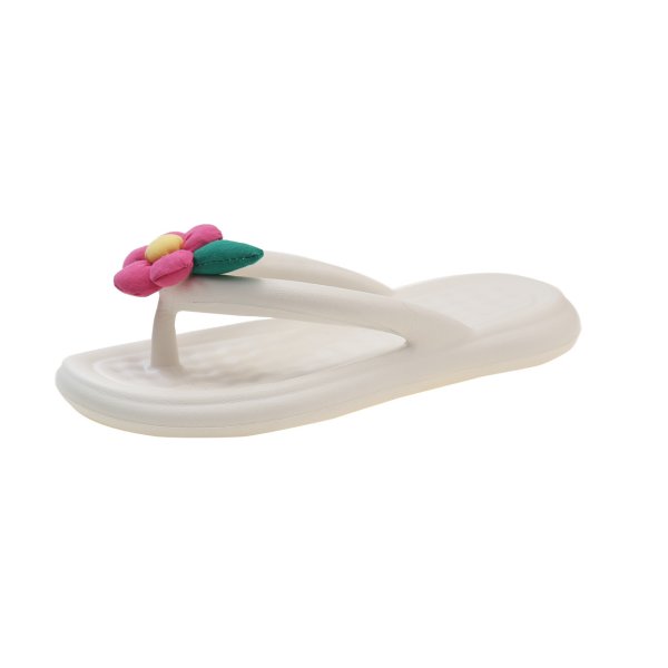 画像2: Women's Down Flower Thong Sandals Slippers　ユニセックスダウンフラワートングサンダルスリッパ (2)