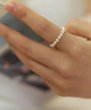 画像1: s925 sterling silver retro high-end stacking pearl plain ring シルバー925パールリング指輪2mm 3mm (1)