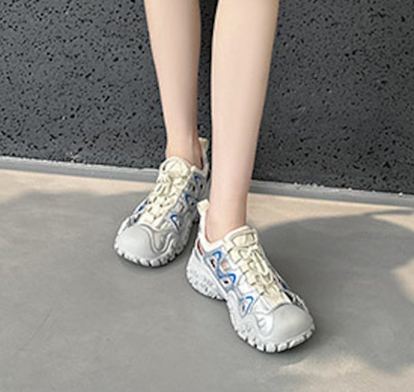 画像10: Thick-soled hiking dad lace-up sneakers　男女兼用ユニセックスチャンキーソール厚底ハイキングダッドレースアップスニーカー (10)