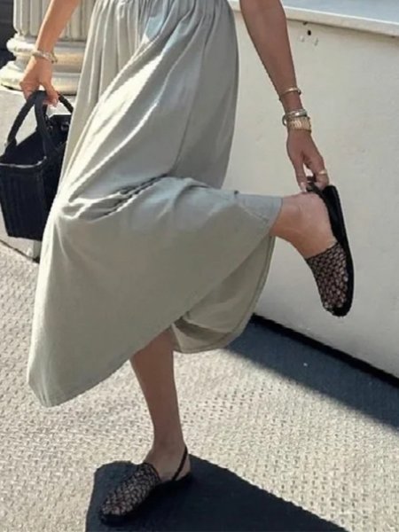 画像5: flat net weave roman sandals back strap half pumps Slippers  フラット網ウーベンバックストラップハーフパンプス ミュール　サンダルスリッパ (5)