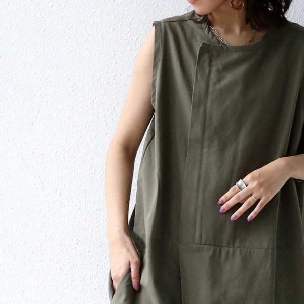 画像3: Women's  Sleeveless Jumpsuit 　  ノースリーブジャンプスーツつなぎ (3)