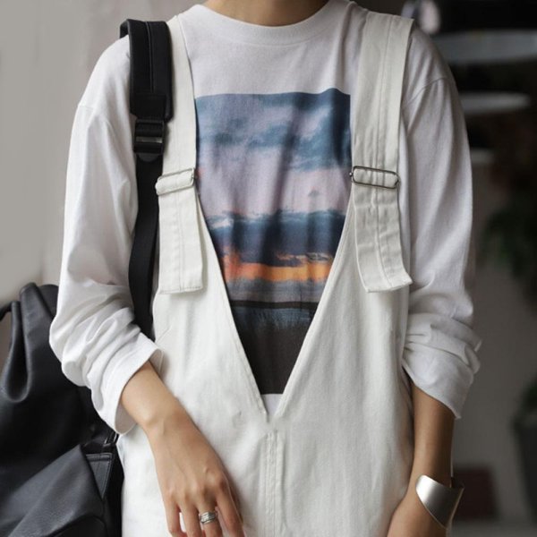 画像8: Women's Adult Overall Skirt Loose Wide Leg Dress Suspender Skirt maxi dress　ロング丈サロペットサスペンダースカートワンピース ドレス (8)