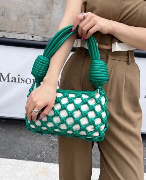 画像11: Braided mesh tote shoulder bag　メッシュ編み込みワンハンドルトートショルダーバッグ (11)
