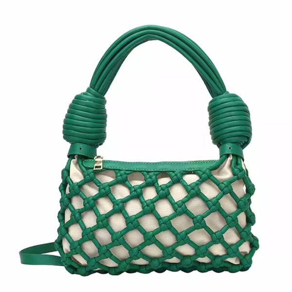 画像2: Braided mesh tote shoulder bag　メッシュ編み込みワンハンドルトートショルダーバッグ (2)