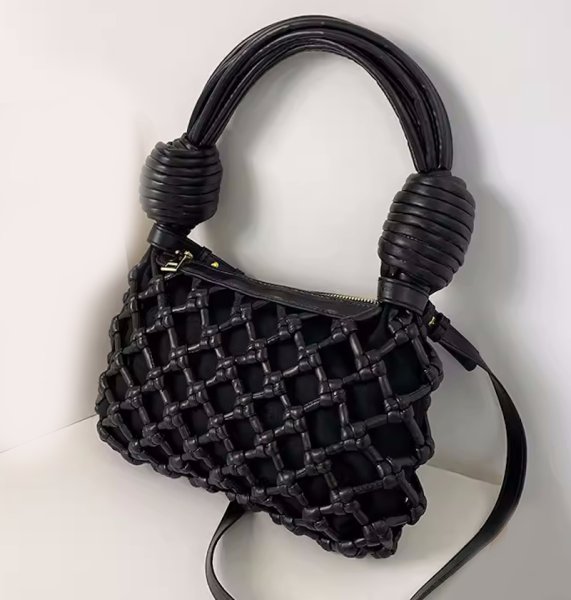 画像3: Braided mesh tote shoulder bag　メッシュ編み込みワンハンドルトートショルダーバッグ (3)