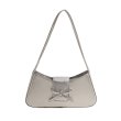 画像4:  leather Ribbon Underarm Tote Shoulder Bag　レザーワンショルダーリボン付きアンダーアームトートショルダーバッグ (4)