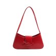 画像1:  leather Ribbon Underarm Tote Shoulder Bag　レザーワンショルダーリボン付きアンダーアームトートショルダーバッグ (1)