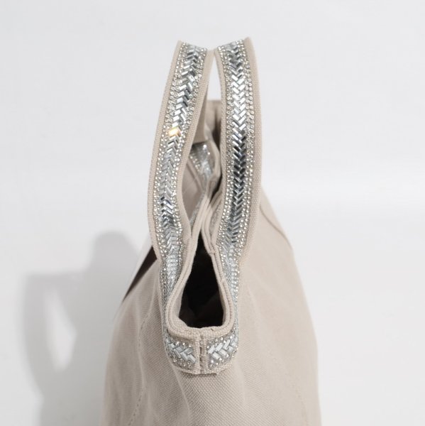 画像7: Rhinestone Canvas Tote Eco Bag　ラインストーンハンドルトートショルダーエコバッグ (7)