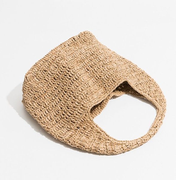 画像8: One-handle handmade straw basket bag　ワンハンドル籠カゴトートショルダーバッグ (8)