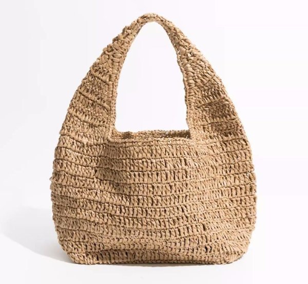 画像2: One-handle handmade straw basket bag　ワンハンドル籠カゴトートショルダーバッグ (2)