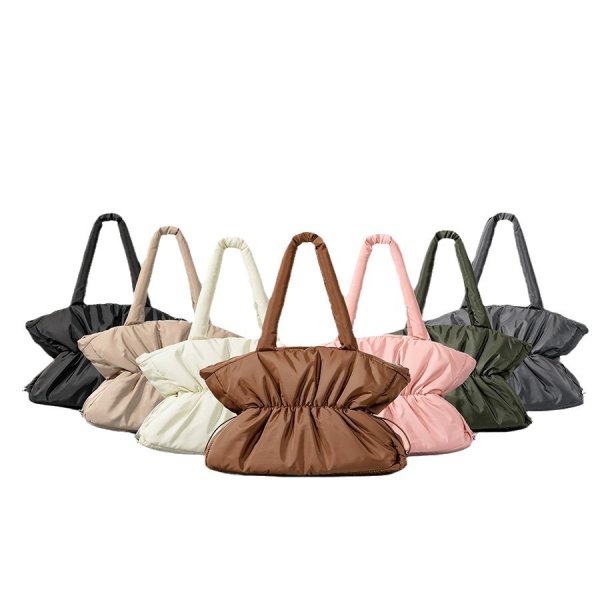 画像14: Pleated Ruffle Handheld Tote Shoulder Bag　プリーツラッフルハンドヘルドトートショルダーバッグ (14)