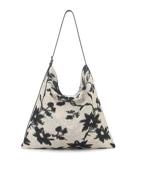 画像2:  large capacity high-end 2-sided print shoulder tote  crossbody  bag　2面プリントショルダークロスボディートートバッグ (2)