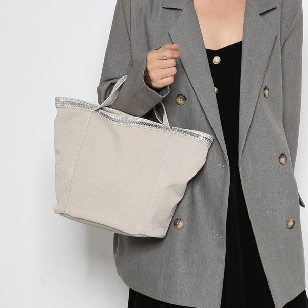 画像6: Rhinestone Canvas Tote Eco Bag　ラインストーンハンドルトートショルダーエコバッグ (6)