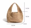画像12: One-handle handmade straw basket bag　ワンハンドル籠カゴトートショルダーバッグ (12)
