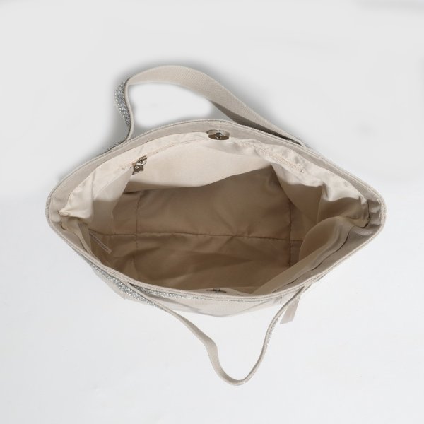 画像10: Rhinestone Canvas Tote Eco Bag　ラインストーンハンドルトートショルダーエコバッグ (10)