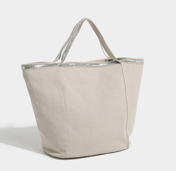 画像3: Rhinestone Canvas Tote Eco Bag　ラインストーンハンドルトートショルダーエコバッグ (3)