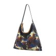 画像1:  large capacity high-end 2-sided print shoulder tote  crossbody  bag　2面プリントショルダークロスボディートートバッグ (1)