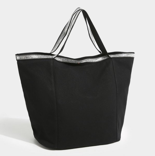 画像2: Rhinestone Canvas Tote Eco Bag　ラインストーンハンドルトートショルダーエコバッグ (2)