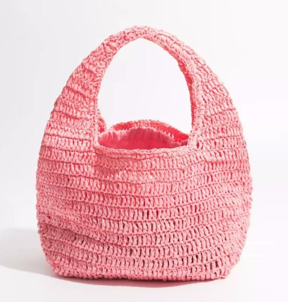 画像4: One-handle handmade straw basket bag　ワンハンドル籠カゴトートショルダーバッグ (4)
