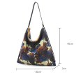 画像6:  large capacity high-end 2-sided print shoulder tote  crossbody  bag　2面プリントショルダークロスボディートートバッグ (6)