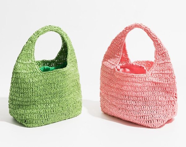 画像7: One-handle handmade straw basket bag　ワンハンドル籠カゴトートショルダーバッグ (7)