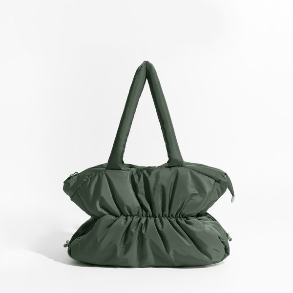 画像4: Pleated Ruffle Handheld Tote Shoulder Bag　プリーツラッフルハンドヘルドトートショルダーバッグ (4)