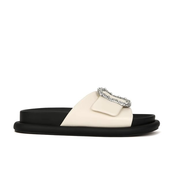 画像3: Women's  Rhinestone buckle thick sole casual slippers sandals　ユニセックスラインストーンバックル厚底プラットフォームサンダルスリッパ (3)