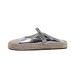 画像1:  Rhinestone straps Espadrille half pumps Sandal slippers  フラットラインストーンストラップ エスパドリーユハーフパンプス サンダルスリッパ (1)