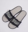 画像7: Women's Alphabet logo embroidered flat denim sandals slippers　ユニセックスアルファベットロゴ刺繍フラットサンダルスリッパ (7)