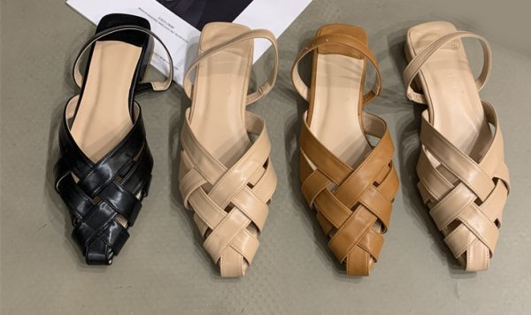 画像11: ALFIE Lesser-Match backpack straps sandal mule pant  フラット編み込み アルフィーレザーバックストラップ サンダルミュールスリッパパンプス (11)