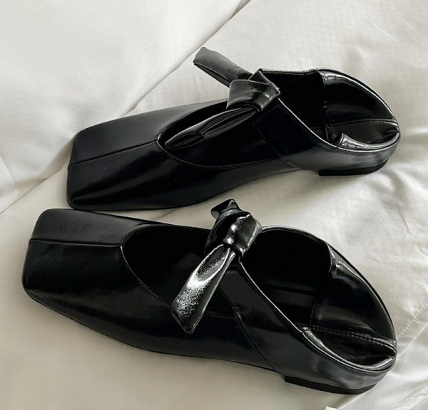 画像11: Ribbon Belt Flat Ballet Pumps Shoes　 フラットリボン結びバレーバレリーナシューズパンプス (11)