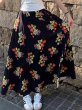 画像3: Women's Flower print gathered long maxi skirt　フラワープリントロングマキシ丈スカート (3)
