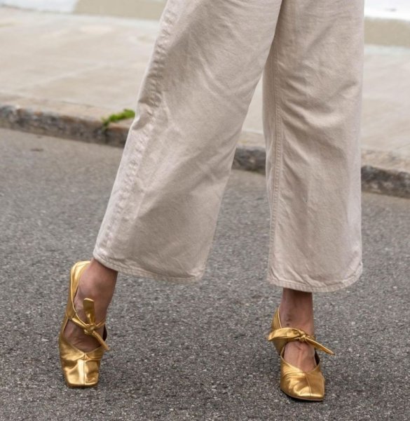 画像4: Ribbon Belt Flat Ballet Pumps Shoes　 フラットリボン結びバレーバレリーナシューズパンプス (4)