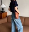 画像4:  Girl and Lemon Retro Photo PrintT-shirt short-sleeved 　少女＆レモンフォトプリントラウンドネック半袖 Tシャツ (4)