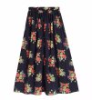 画像5: Women's Flower print gathered long maxi skirt　フラワープリントロングマキシ丈スカート (5)