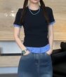 画像4: Check frill short sleeve T-shirt short-sleeved 　チェックギャザー付き半袖 Tシャツ (4)