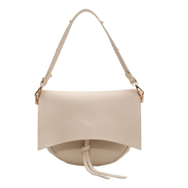 画像1: Textured Saddle Shoulder Tote Underarm Bag　レザーサドルトートショルダーアンダーアームバッグ (1)