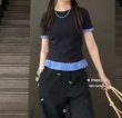 画像3: Check frill short sleeve T-shirt short-sleeved 　チェックギャザー付き半袖 Tシャツ (3)