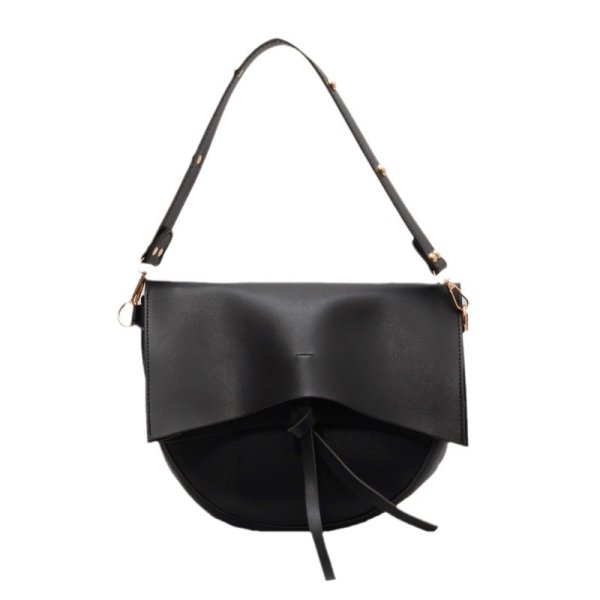 画像2: Textured Saddle Shoulder Tote Underarm Bag　レザーサドルトートショルダーアンダーアームバッグ (2)