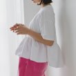 画像8:  Round neck ruffle hem beaded pullover T-shirt　ラウンドネックフリル裾パールプルオーバー T シャツコットン フリルラウンドネック半袖 Tシャツ (8)