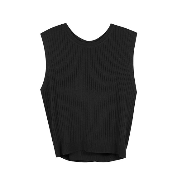 画像9: Women's Backless design cross knitsleeveless sweater knit　ノースリーブバックレスセーターニット (9)