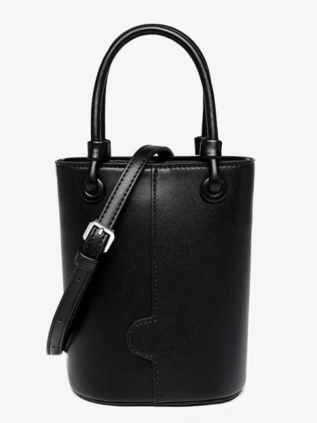 画像2: CrossbodyBucket Bag Shoulder Tote  Bag　レザーバケットクロスボディートートショルダーバッグ (2)