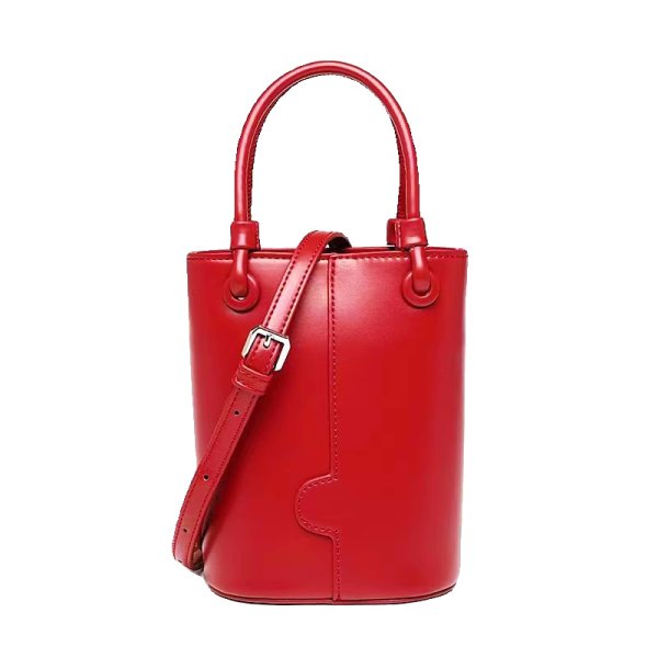 画像1: CrossbodyBucket Bag Shoulder Tote  Bag　レザーバケットクロスボディートートショルダーバッグ (1)