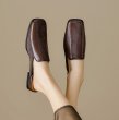 画像3: Square toe color block toe half drag pumps mules sandals slippers　 スクエアトゥカラーブロックトゥハーフドラッグ パンプスミュールサンダルスリッパ (3)