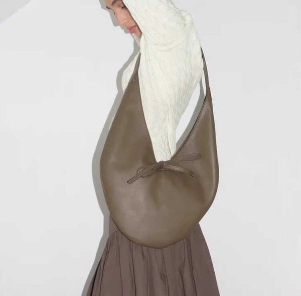 画像3: Palomarwool Saddle  Underarm Single Shoulder Crossbody Shoulder Tote  Bag　レザーアンダーアームリボントートショルダーサドルバッグクロスボディーバッグ (3)