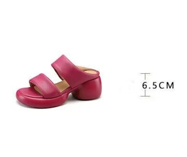 画像13: Women's Open-toe thick-soled  sandals  slippers  high-heeled slippers　ユニセックスプラットフォーム厚底マッチングヒールサンダルスリッパ  (13)