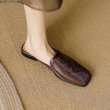 画像6: Square toe color block toe half drag pumps mules sandals slippers　 スクエアトゥカラーブロックトゥハーフドラッグ パンプスミュールサンダルスリッパ (6)