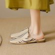 画像9: Square toe color block toe half drag pumps mules sandals slippers　 スクエアトゥカラーブロックトゥハーフドラッグ パンプスミュールサンダルスリッパ (9)