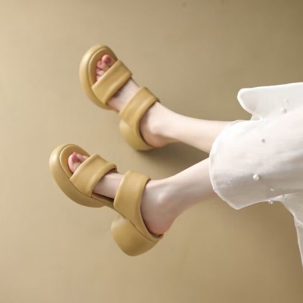 画像10: Women's Open-toe thick-soled  sandals  slippers  high-heeled slippers　ユニセックスプラットフォーム厚底マッチングヒールサンダルスリッパ  (10)
